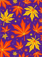 Autumn Maple Leaf Scatter Print Rug