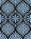 Sky Blue Floral Medallion Repeat Rug
