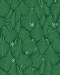 Emerald Green Pine Snowflakes Rug