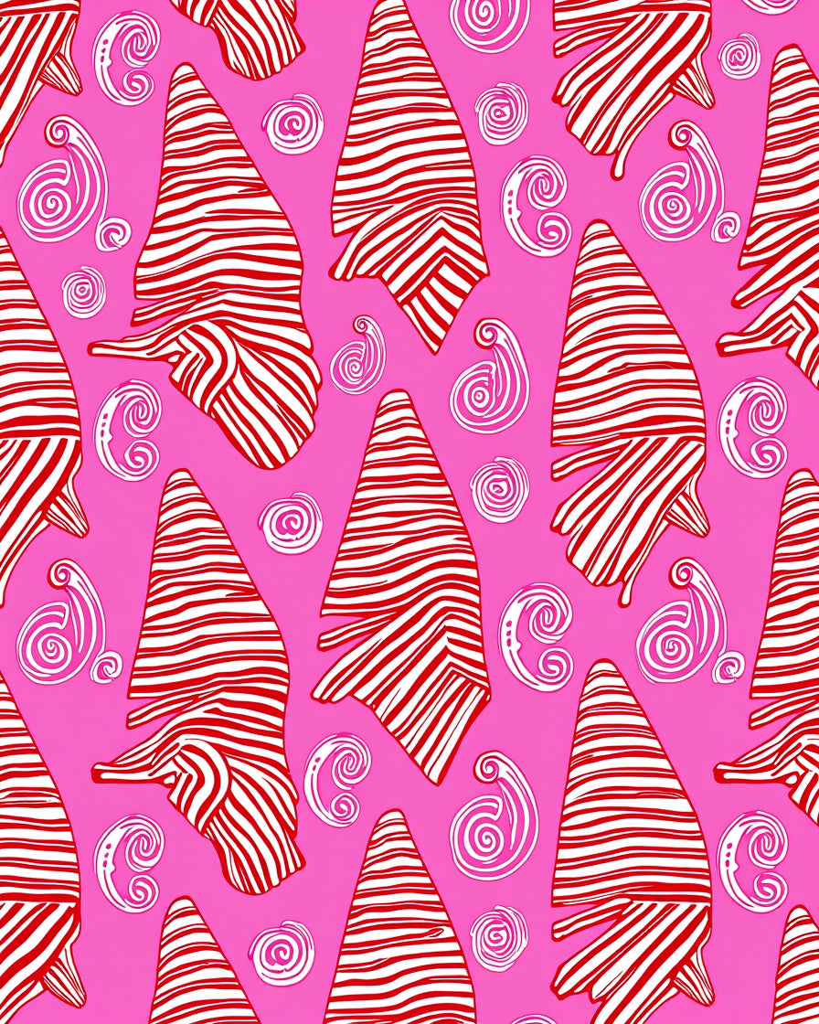 Pink Candy Cane Swirl Rug