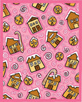 Sweet Gingerbread House Swirl Collection Rug