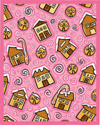 Sweet Gingerbread House Swirl Collection Rug