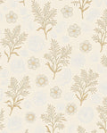 Delicate Golden Floral Sprigs Rug