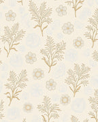 Delicate Golden Floral Sprigs Rug