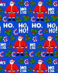 Merry Santa Claus Holly Candy Cane Rug