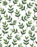 Delicate Green Leafy Branches Rug