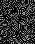 Black White Swirling Triangles Abstract Rug
