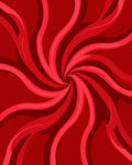 Crimson Swirl Ribbon Abstract Rug
