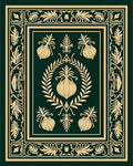 Vintage Emerald Onion Laurel Border Rug