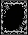 Winter White Snowflake Ornate Border Rug