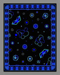 Abstract Blue Neon Celestial Rug