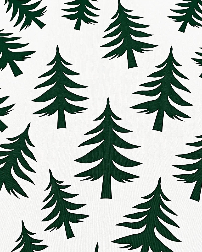 Deep Green Evergreen Forest Scatter Rug