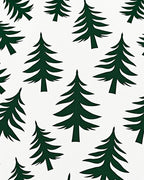 Deep Green Evergreen Forest Scatter Rug