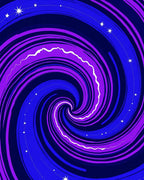Deep Spiral Galaxy Swirl Rug