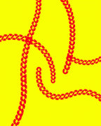 Crimson Interlocking Links Rug