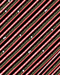 Diagonal Red White Striped Laurel Circles Rug