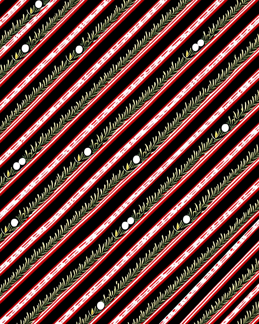 Diagonal Red White Striped Laurel Circles Rug