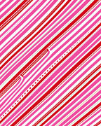 Cherry Pink Diagonal Stripe Delight Rug
