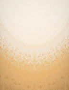 Golden Beige Floral Mandala Rug