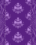 Regal Purple Floral Damask Rug