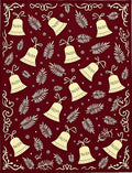 Burgundy Bell Fern Border Medley Rug