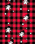 Red Buffalo Plaid Snowman Scene Rug