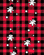 Red Buffalo Plaid Snowman Scene Rug
