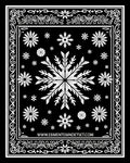 Black White Snowflake Mandala Border Rug