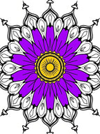Radiant Purple Sun Mandala Medallion Rug