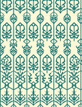 Teal Abstract Vertical Repeating Motif Rug