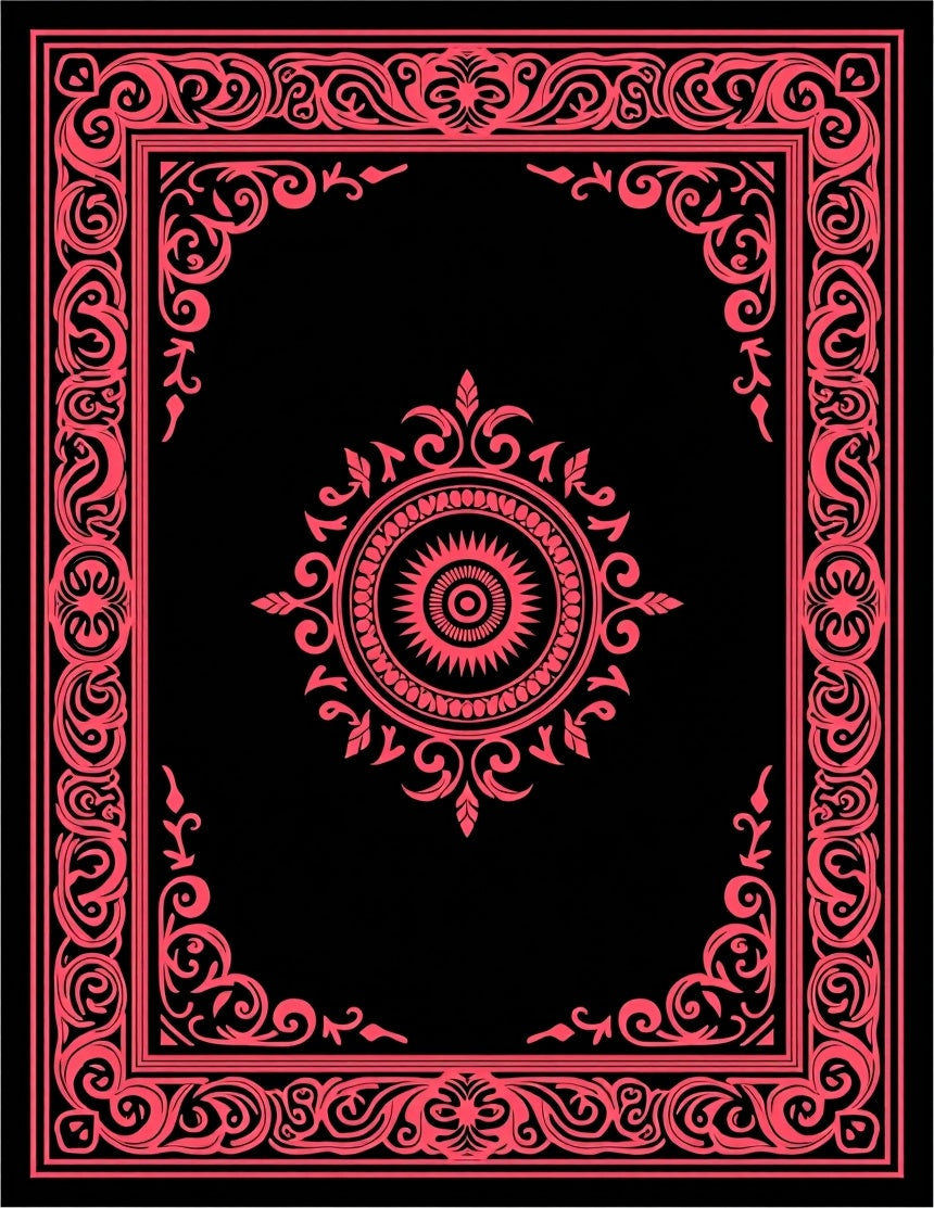 Crimson Ornamental Classic Medallion Rug