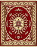 Garnet Sunburst Floral Medallion Rug