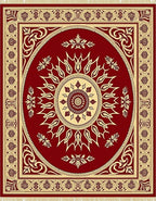 Garnet Sunburst Floral Medallion Rug