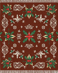 Brown Holly Berry Starburst Rug