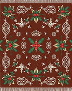 Brown Holly Berry Starburst Rug
