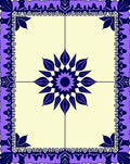 Amethyst Floral Mandala Frame Rug