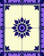 Amethyst Floral Mandala Frame Rug