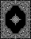 Elegant Black White Mandala Scrollwork Rug