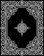 Elegant Black White Mandala Scrollwork Rug
