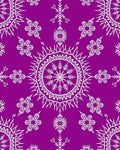 Violet Mandala Snowflake Starburst Rug