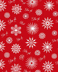 Classic Red Snowflake Holiday Rug