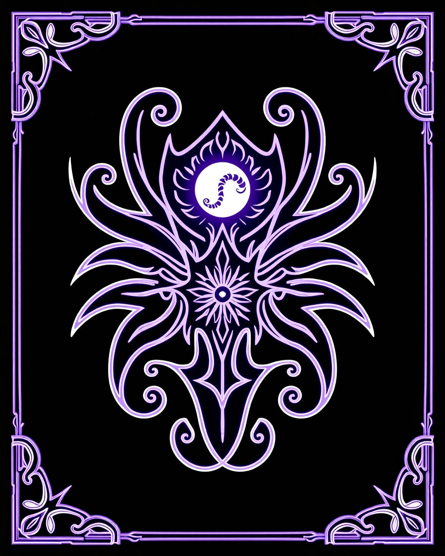 Mystic Violet Ornamental Creature Rug