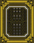 Bold Yellow Black Geometric Trellis Rug