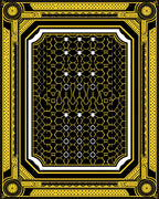 Bold Yellow Black Geometric Trellis Rug