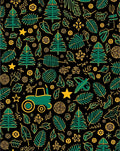 Green Tractor Forest Nature Collection Rug