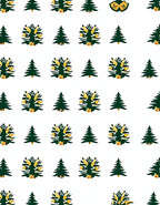 Forest Green Tree Garland Rug