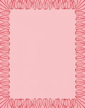 Blooming Red Floral Outline Border Rug