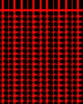 Bold Red Houndstooth Geometric Rug