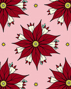 Crimson Floral Blossom Starlet Rug