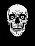 Mono Starry Eyed Skull Graphic Rug